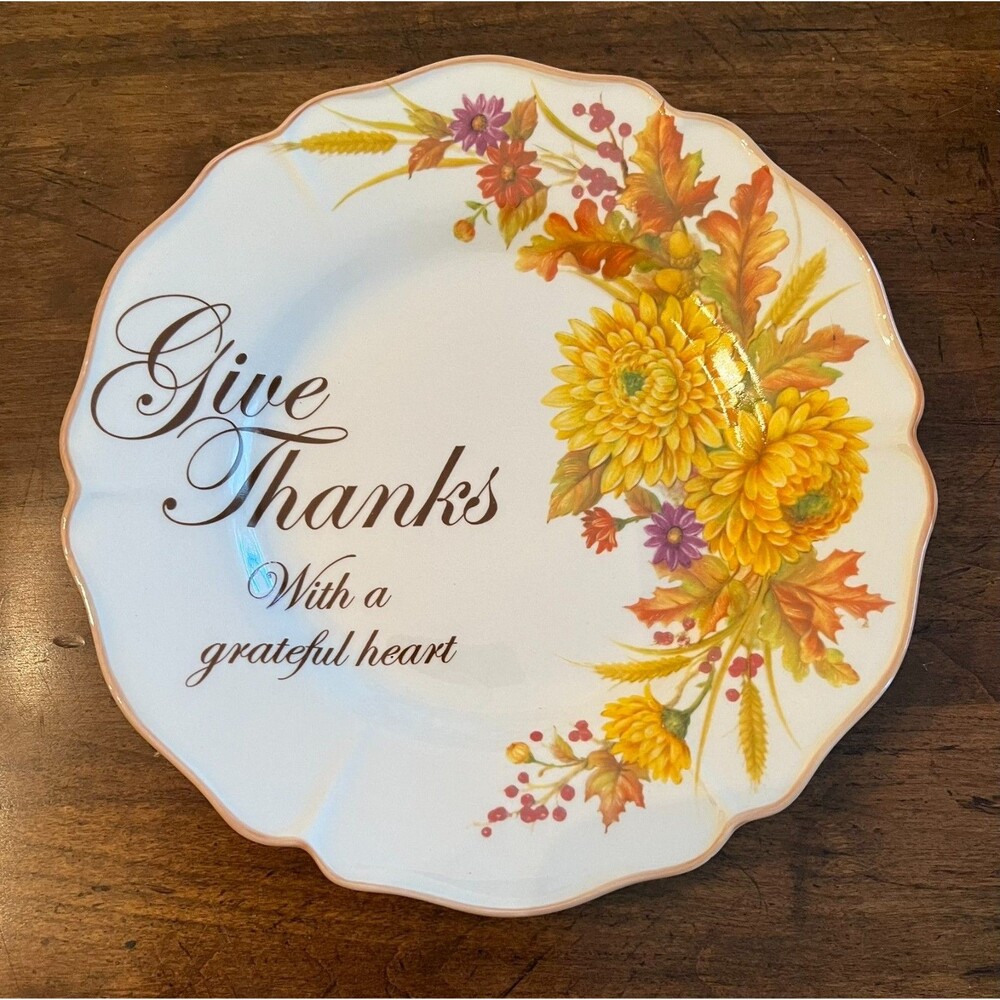 Cracker Barrel Give Thanks with a Grateful Heart 8" Salad Dessert Plate (1)